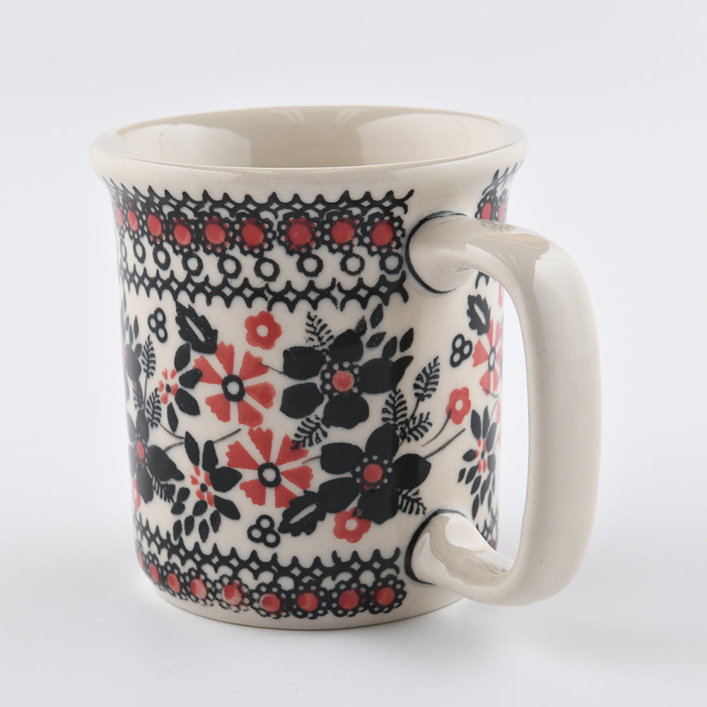 Handmade Polish Pottery Manufaktura coffee mug 300ml midnight christmas Boleslawiec Ceramics