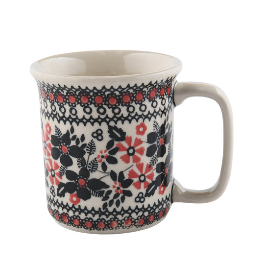 Handmade Polish Pottery Manufaktura coffee mug 300ml midnight christmas Boleslawiec Ceramics