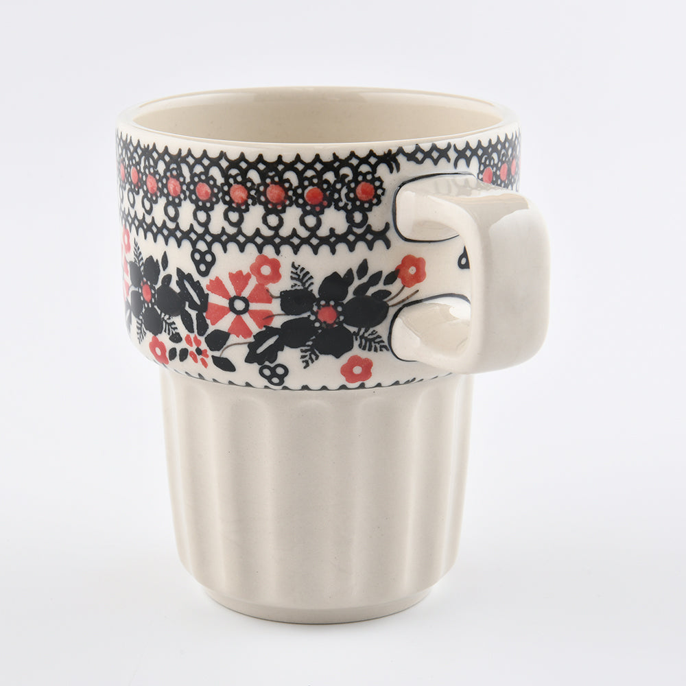 Handmade Polish Pottery Manufaktura mug 425ml midnight christmas Boleslawiec Ceramics