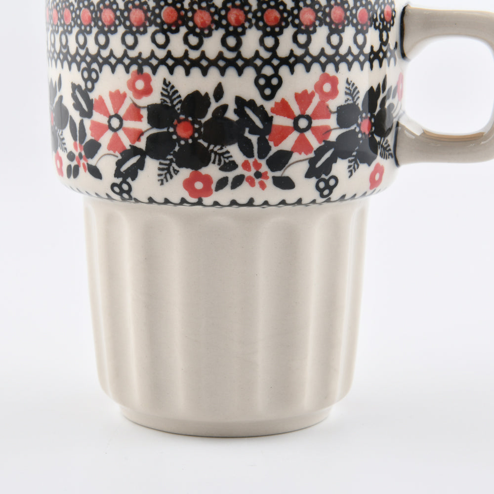 Handmade Polish Pottery Manufaktura mug 425ml midnight christmas Boleslawiec Ceramics