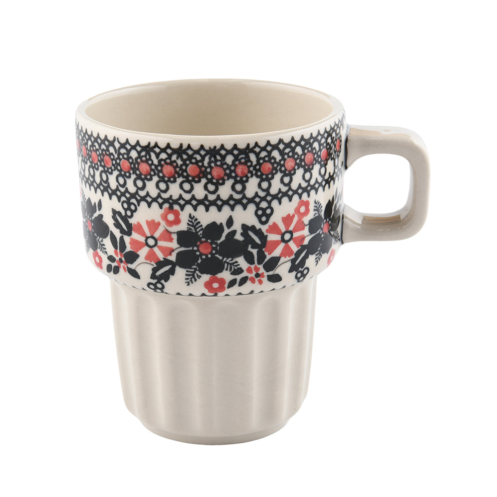 Handmade Polish Pottery Manufaktura mug 425ml midnight christmas Boleslawiec Ceramics