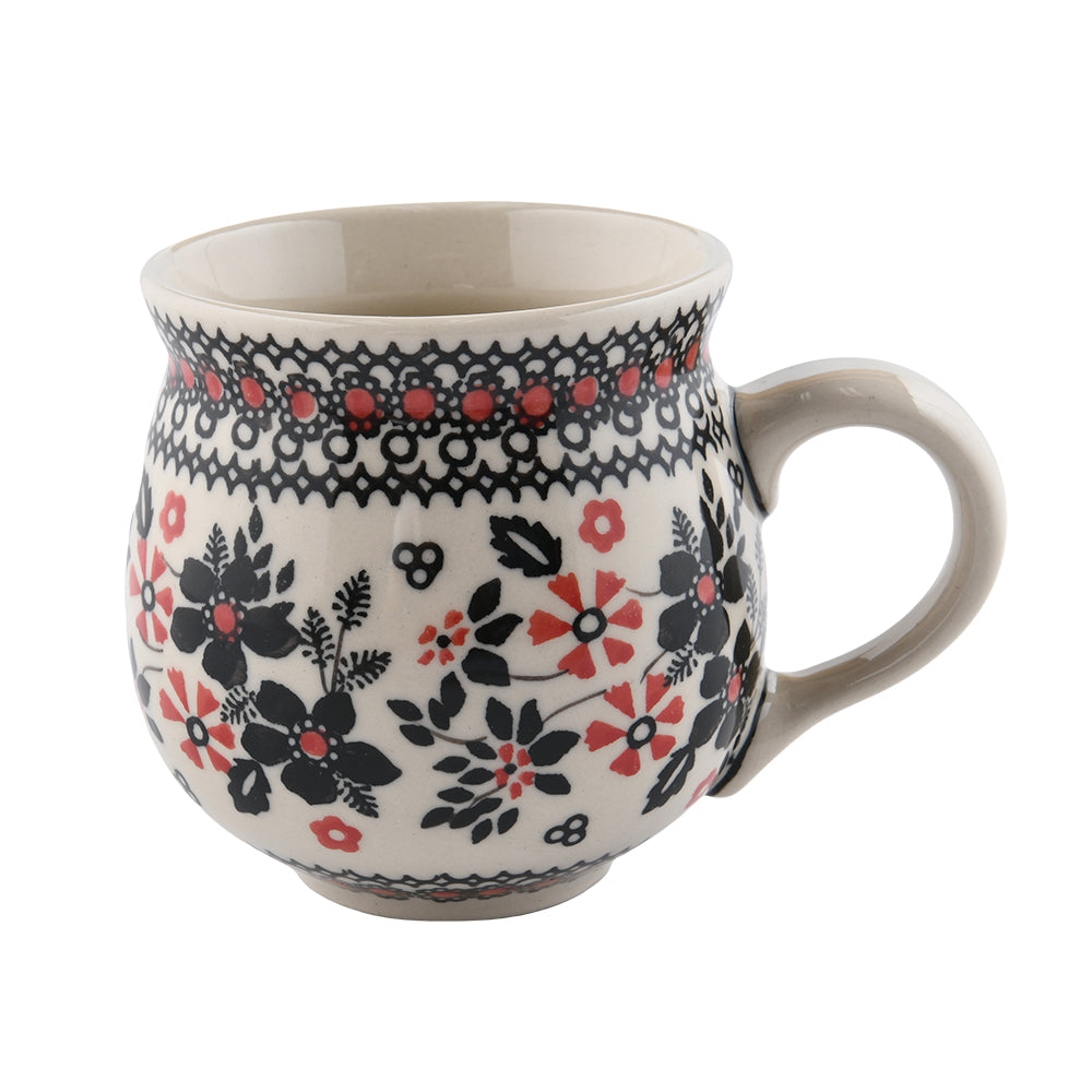 Handmade Polish Pottery Manufaktura bubble mug 350ml midnight christmas Boleslawiec Ceramics