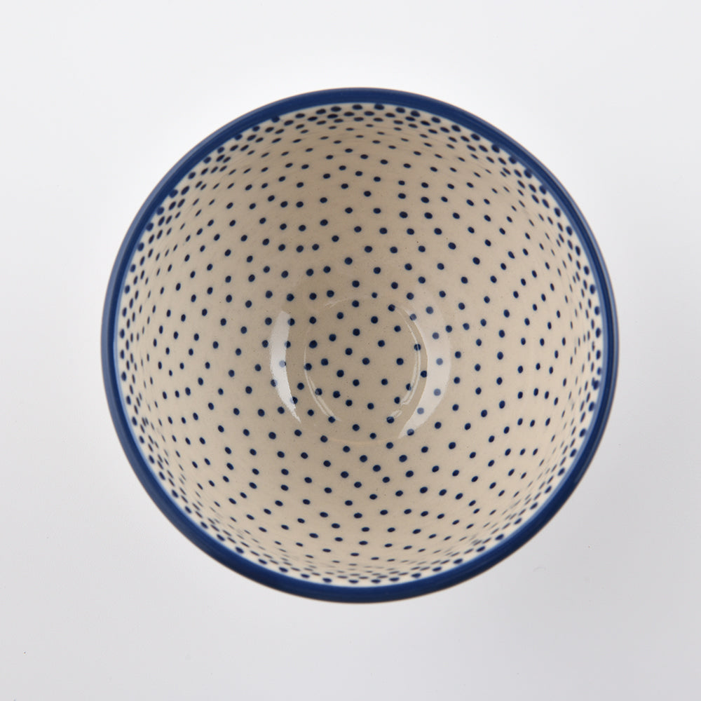 Handmade Polish Pottery Manufaktura rice bowl 10.5cm pure dots Boleslawiec Ceramics