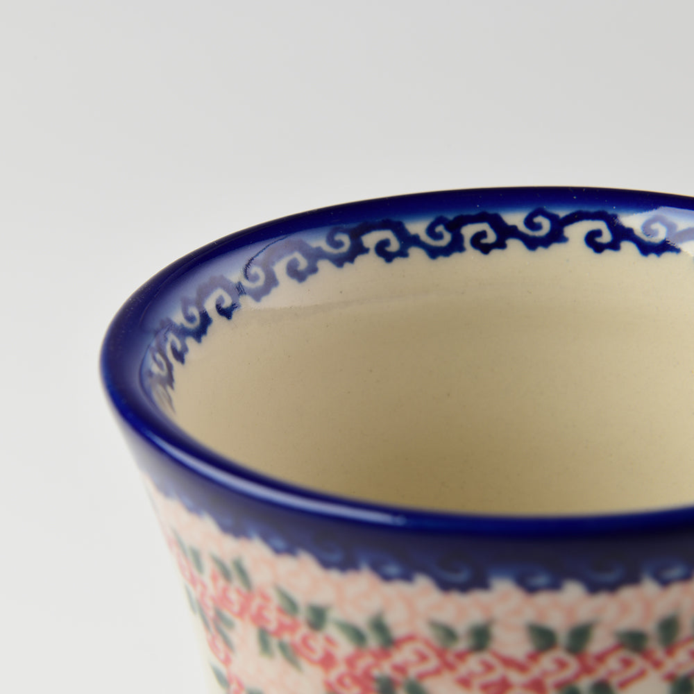 Handmade Polish Pottery Vena latte mug 400ml sweet heart Boleslawiec Ceramics