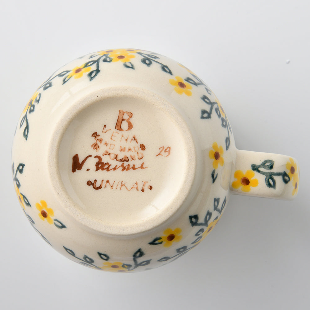 Handmade Polish Pottery Vena cup set 250ml osmanthus fall Boleslawiec Ceramics