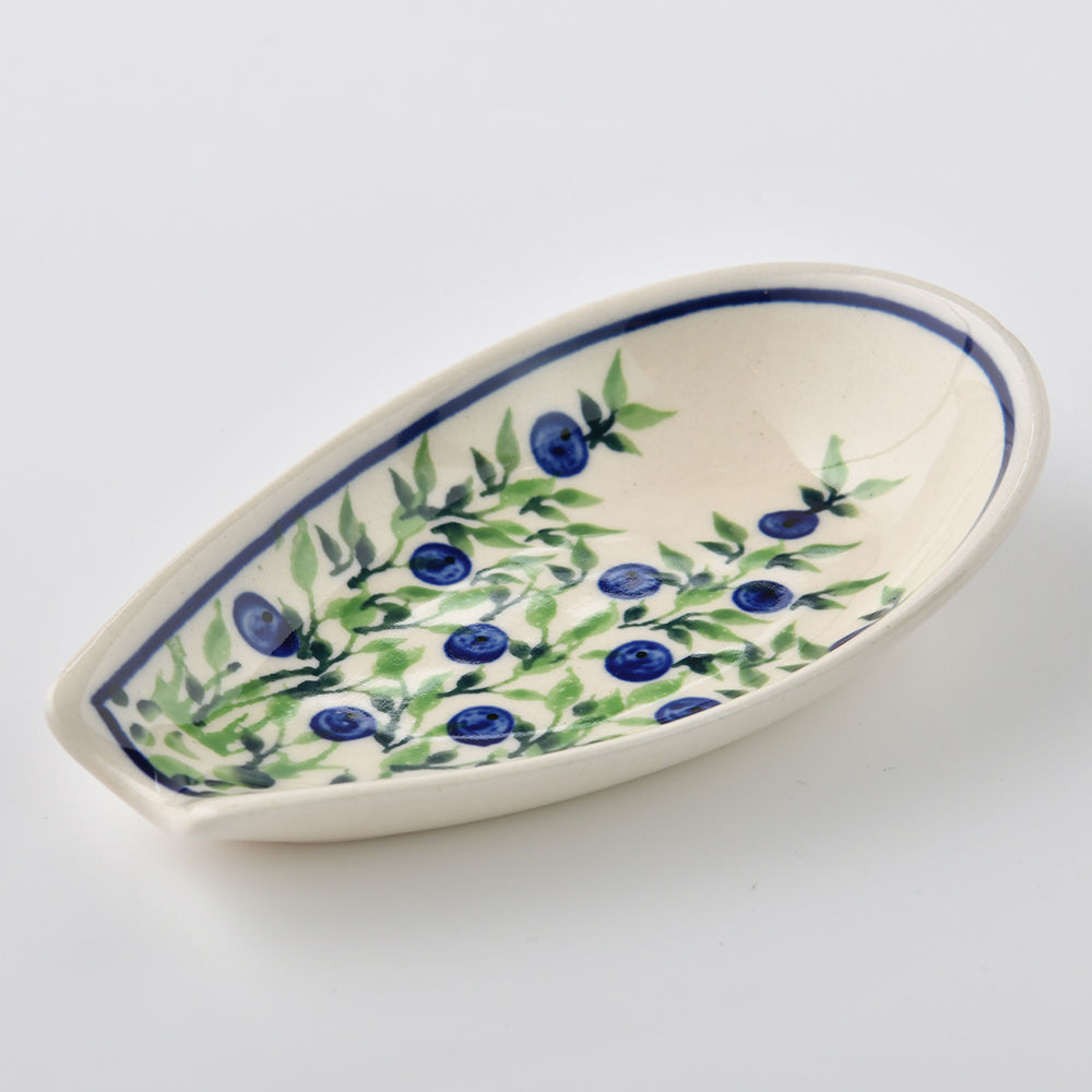 Handmade Polish Pottery Zaklady spoon rest flower freedom Boleslawiec Ceramics