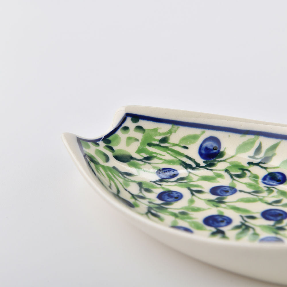 Handmade Polish Pottery Zaklady spoon rest flower freedom Boleslawiec Ceramics