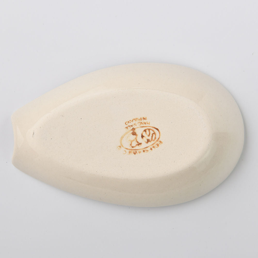Handmade Polish Pottery Zaklady spoon rest flower freedom Boleslawiec Ceramics
