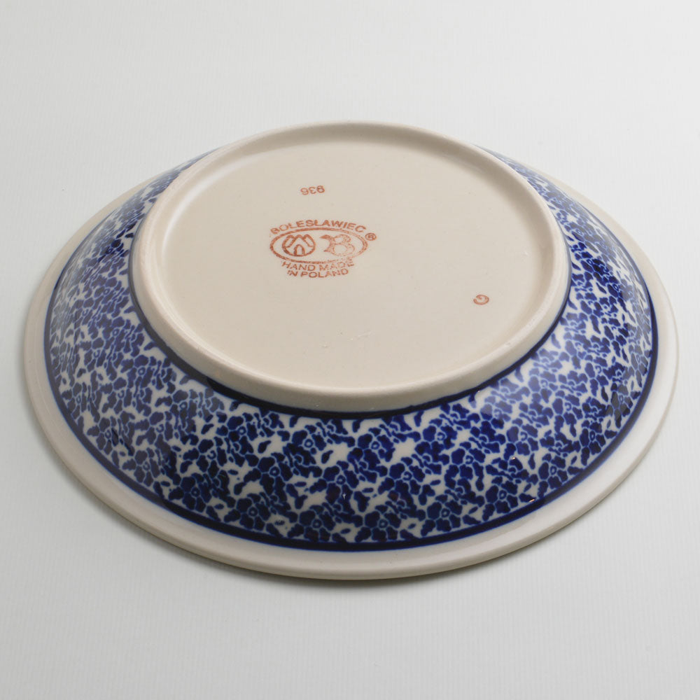 Handmade Polish Pottery Zaklady round deep plate 23cm sweet garden Boleslawiec Ceramics