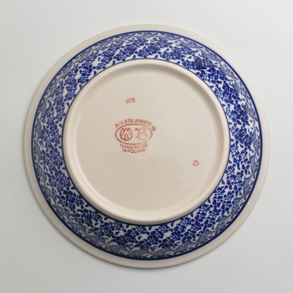 Handmade Polish Pottery Zaklady round deep plate 23cm sweet garden Boleslawiec Ceramics