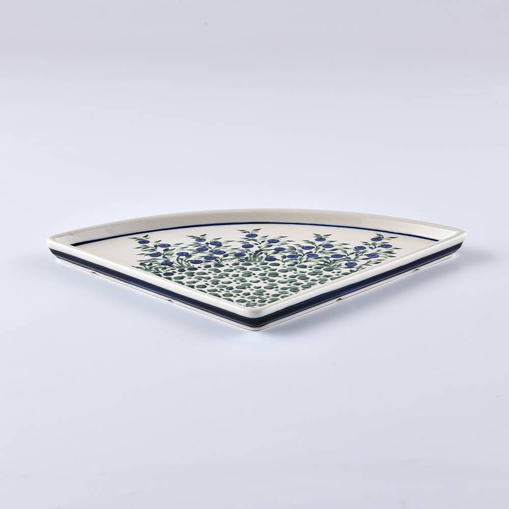 Handmade Polish Pottery Zaklady pizza plate,serving plate,20cm flower freedom Boleslawiec Ceramics