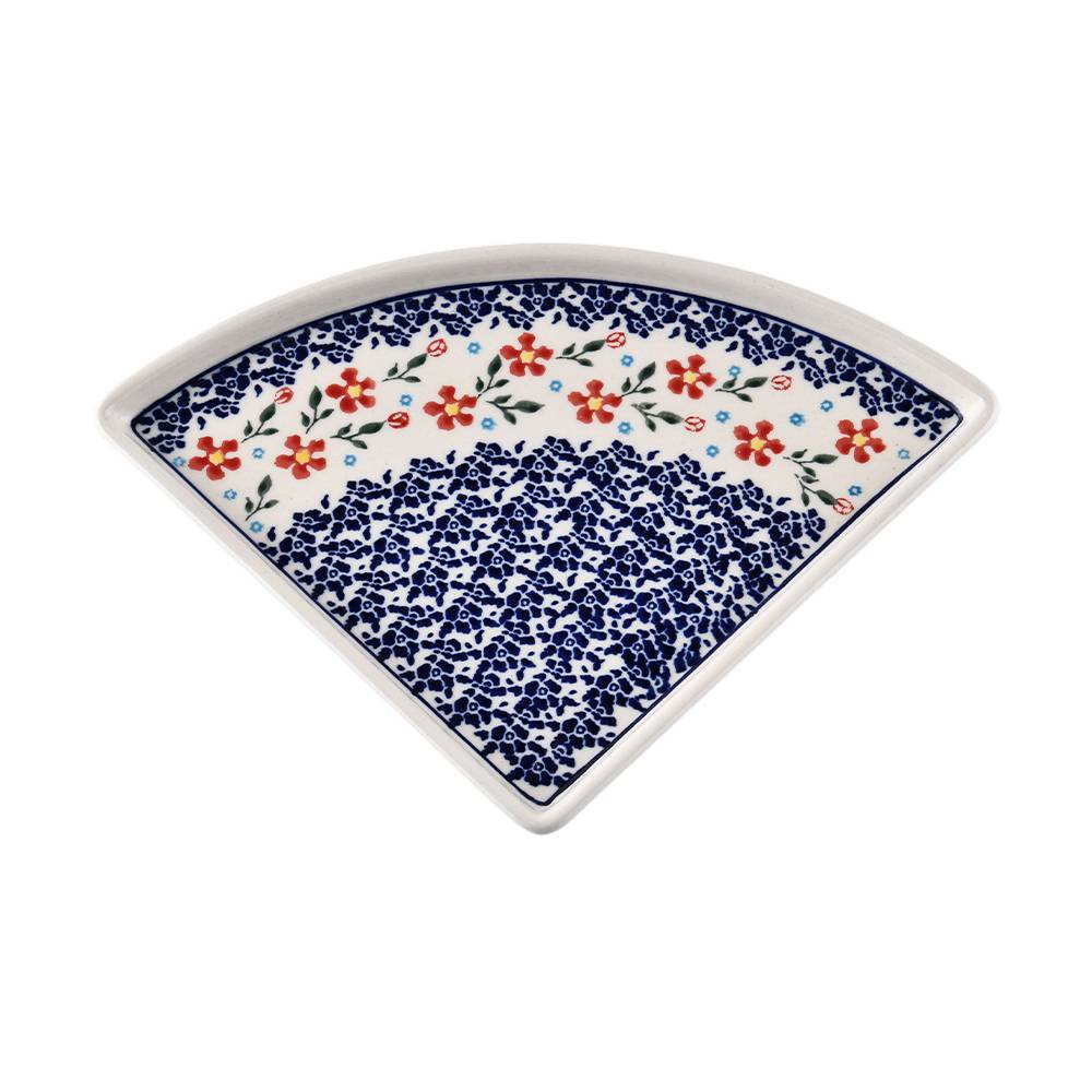 Handmade Polish Pottery Zaklady pizza plate,serving plate,20cm sweet garden Boleslawiec Ceramics