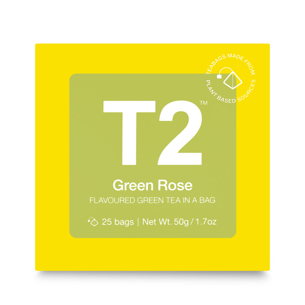 T2 Green Rose Tea Bag Cube 25 pack
